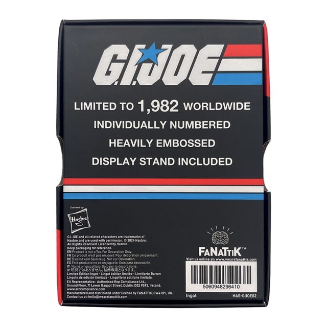 GI Joe A Real American Hero #1 Limited Edition Ingot - 5