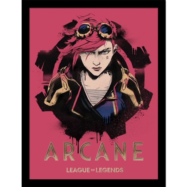 Vi Red Arcane League of Legends Framed 30 x 40cm Print - 1