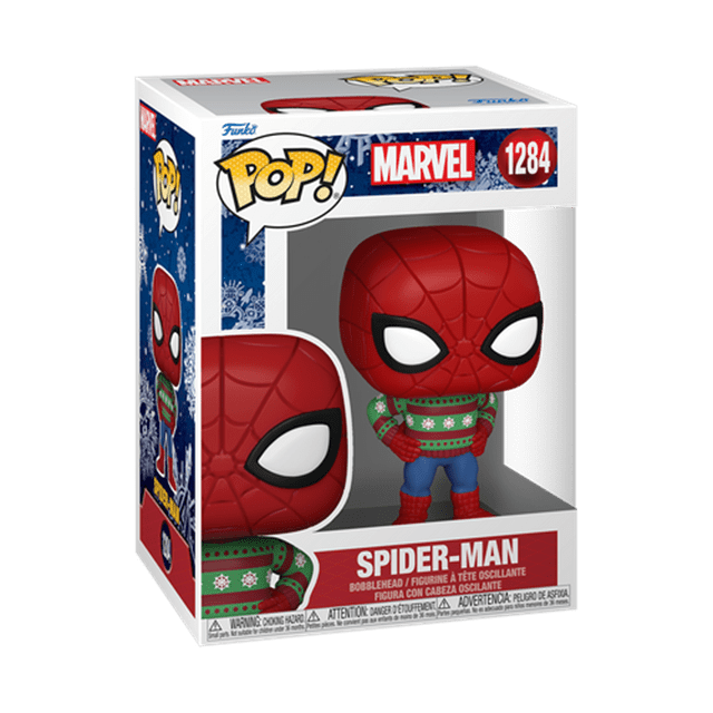 Spider-Man In Ugly Sweater (1284) Marvel Holiday Pop Vinyl - 2