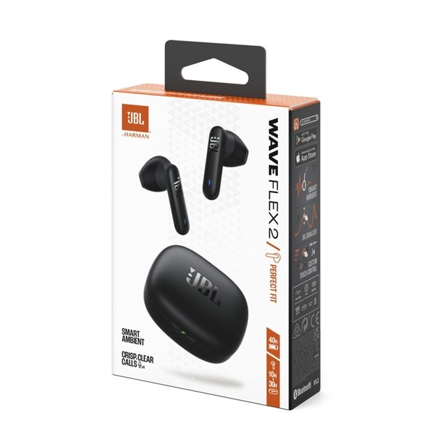 JBL Wave Flex 2 Black True Wireless Bluetooth Earphones - 10