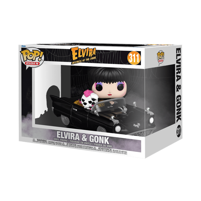 Elvira and Gonk with Macabre Mobile 311 Elvira Funko Pop Vinyl Ride Deluxe - 2