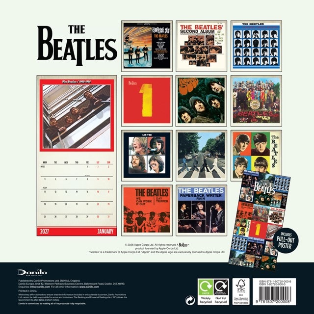 The Beatles 2027 Square Calendar - 2