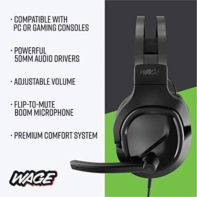 Skullcandy Wage Pro Black/Green Gaming Headphones - 4