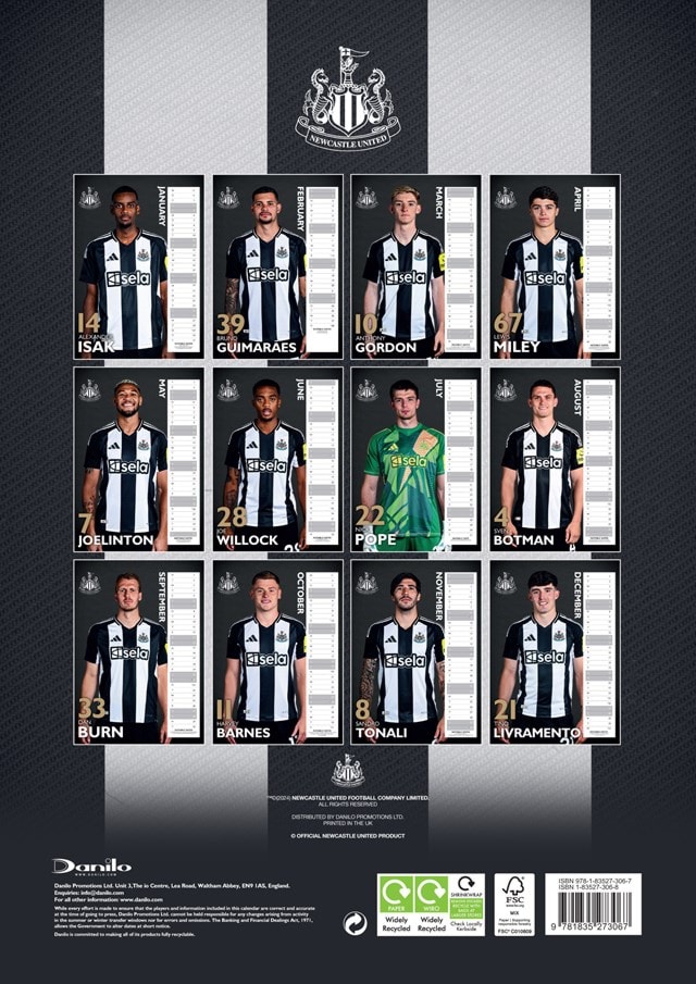 Newcastle United FC 2025 A3 Calendar - 4