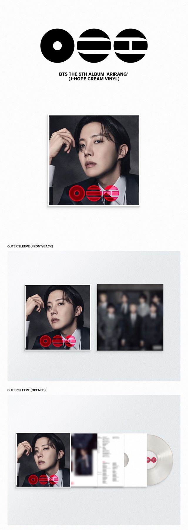 BTS 5th Album 'ARIRANG' (J-hope Member Ver.) hmv Exclusive Cream Vinyl - 2