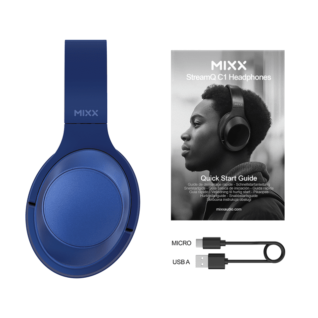 Mixx Audio StreamQ C1 Blue Bluetooth Headphones - 4