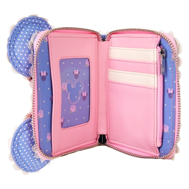 Minnie Floral And Lace Ears Loungefly Zip Around Wallet - 5