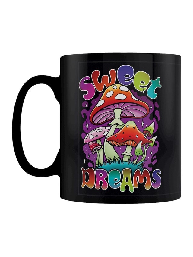 Sweet Dreams Mushroom Black Mug - 1