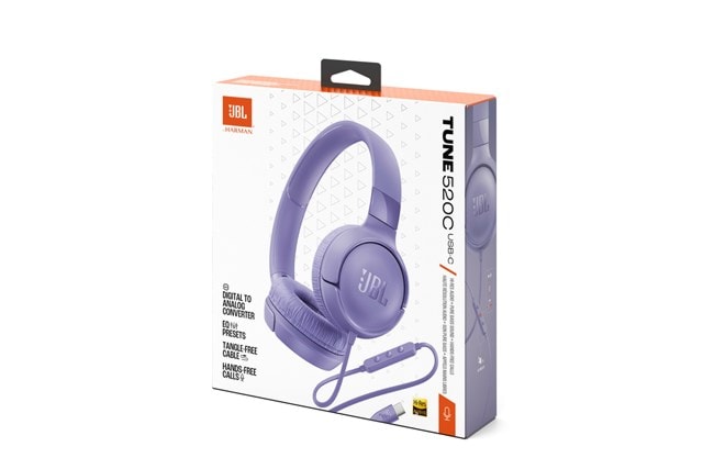 JBL Tune 520C Purple USB-C Headphones - 10