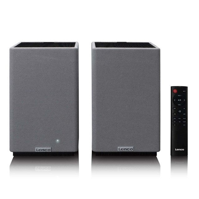 Lenco SPB-240BKGY Black Bluetooth Bookshelf Speakers - 3
