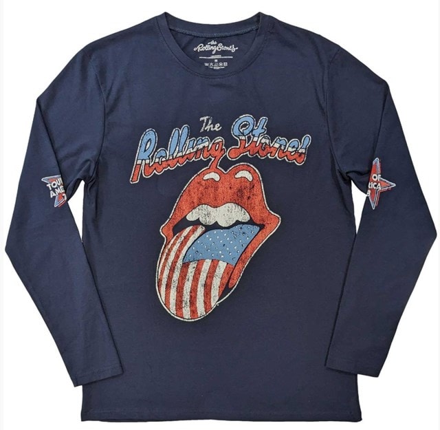 US Tour 78 Rolling Stones Black Long Sleeve Tee (Small) - 1