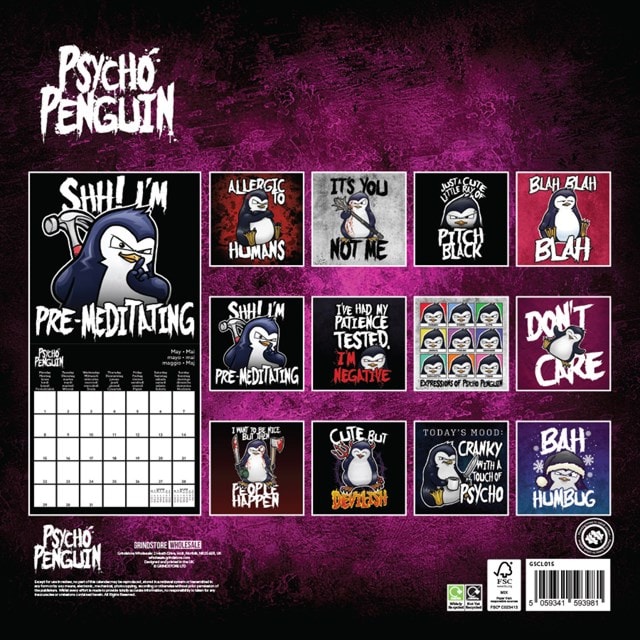 Psycho Penguin 2023 Calendar - 2