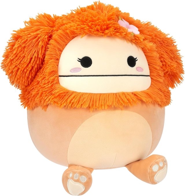 Shasta Light Orange Bigfoot With Flower Pin Squishmallows Plush - 2