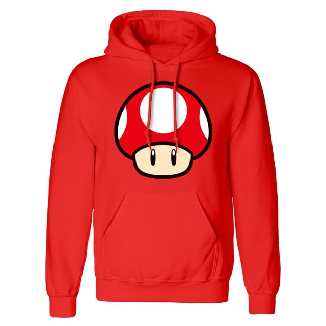 Power Up Mushroom Hoodie Nintendo Super Mario Tee (Small) - 1