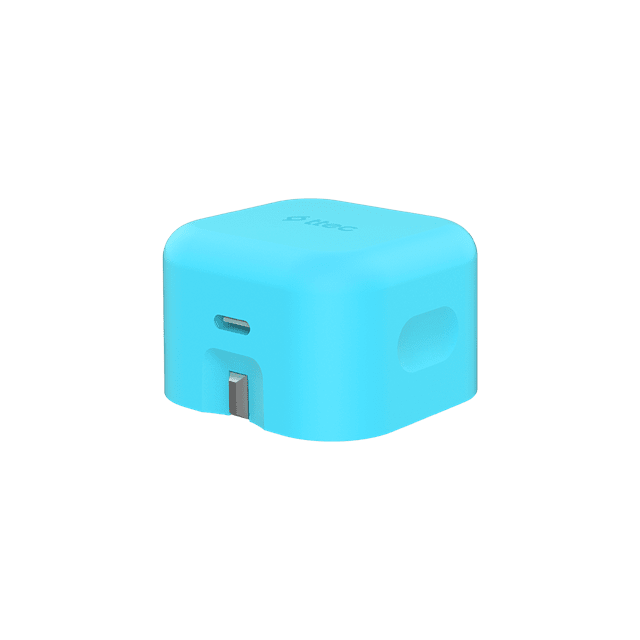SmartCharger Pro Neon Blue 20W Wall Plug and USB-C Cable Pack - 4