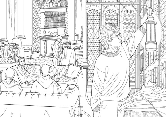 Harry Potter Official Mini Hogwarts Colouring Book And Pencils Set - 8