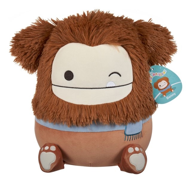 12" Benny Winking Brown Bigfoot With Scarf Squishmallows Plush - 2