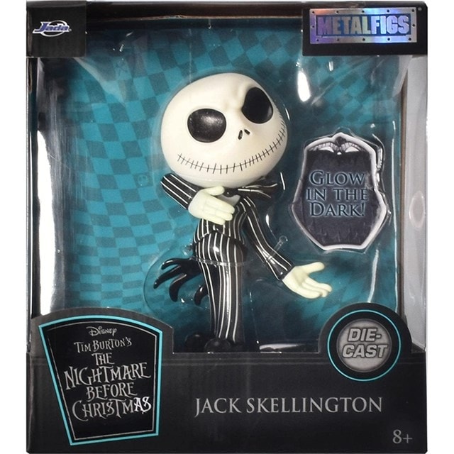 Jack Skelington Glow In The Dark: Nightmare Before Christmas Metalfigs Jada Toys - 2