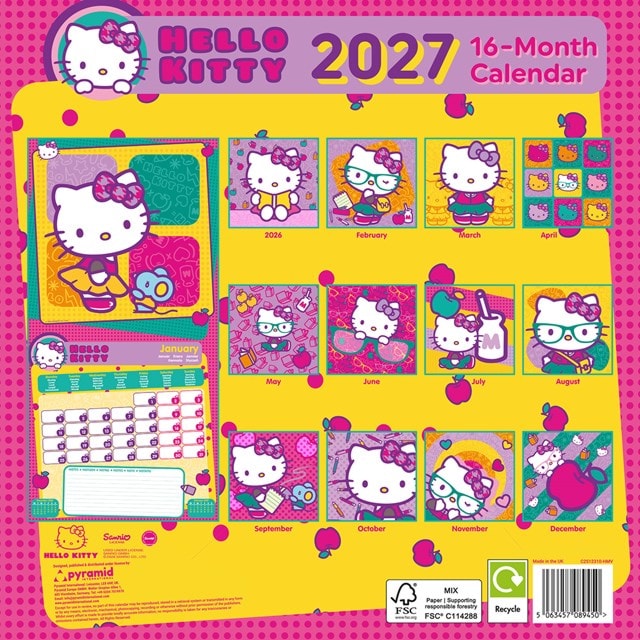Hello Kitty hmv Exclusive 2027 Square Calendar - 2