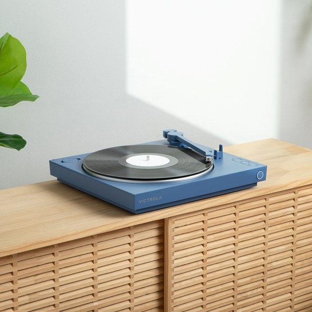 Victrola Automatic Blue Bluetooth Turntable - 10