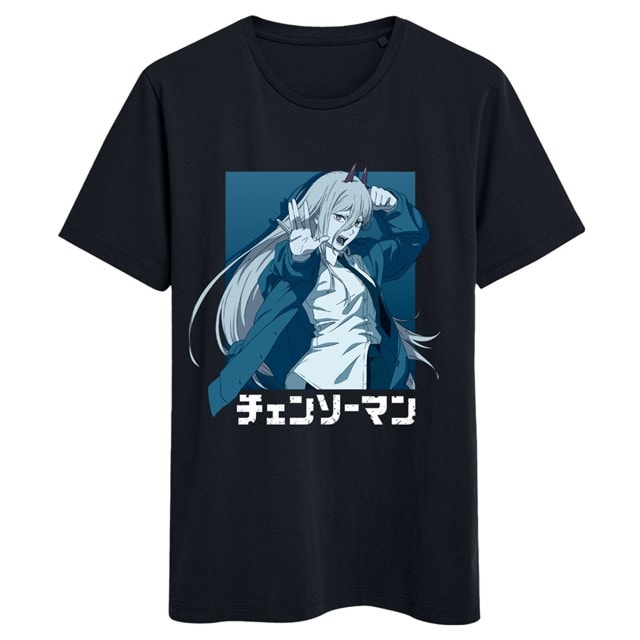 Blue Character Graphic Chainsaw Tee (Small) - 1