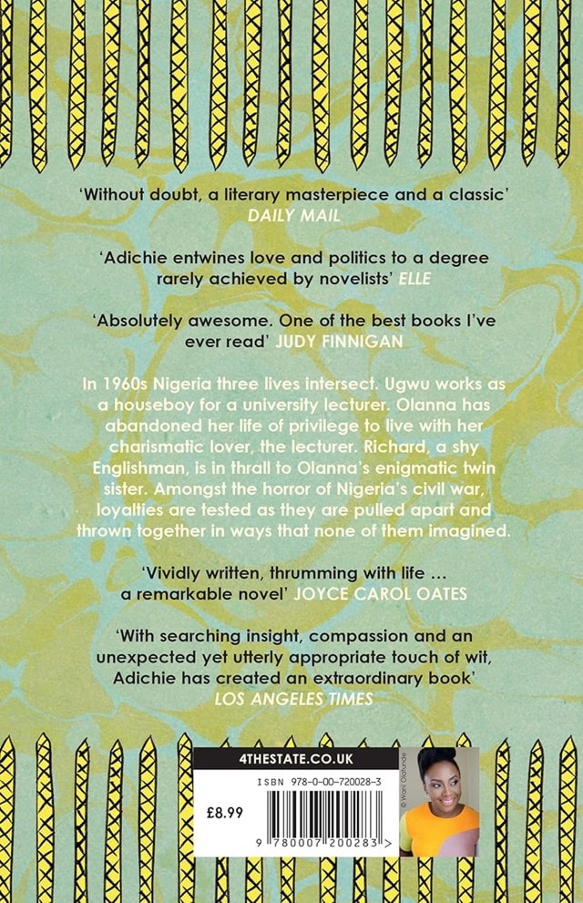 Half Of A Yellow Sun Paperback By Adichie Chimamanda Ngozi - 2