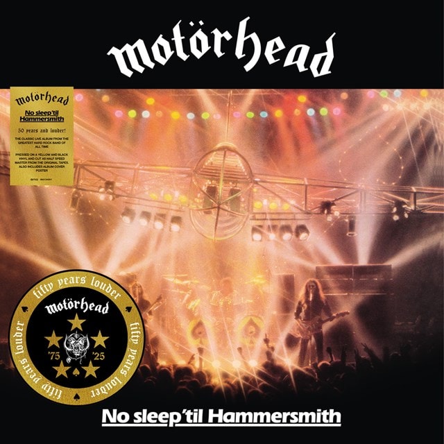 No Sleep 'Til Hammersmith - 50th Anniversary Edition Yellow & Black Splatter Vinyl - 2