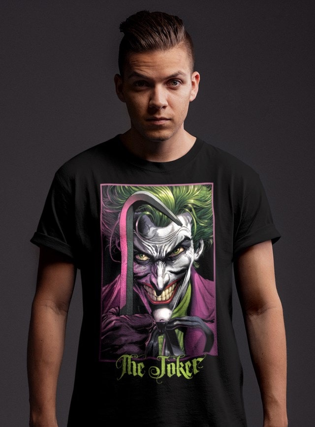 The Joker Why So Serious DC Comics Black Tee (Large) - 2