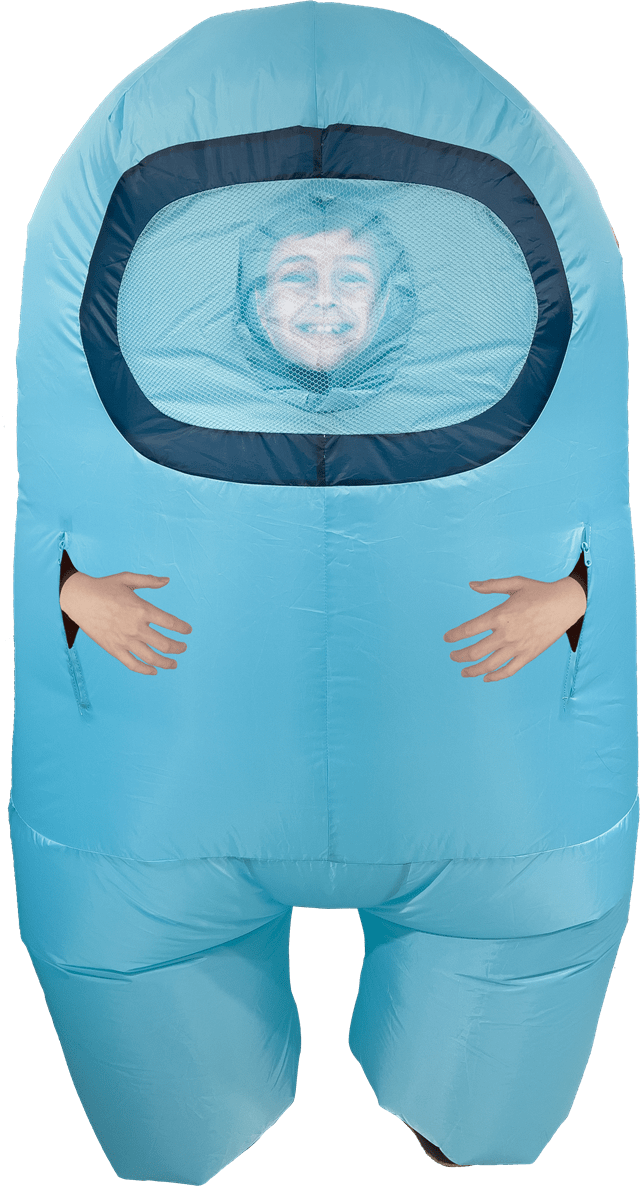 Among Us: Cyan (Size 2 Kids) Official Inflatable Costume - 2