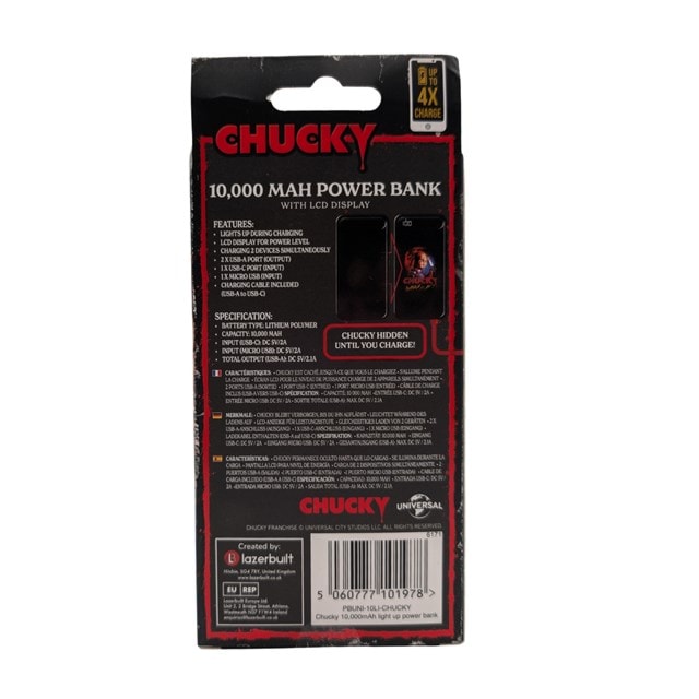 Lazerbuilt Chucky Light-Up 10000Mah Power Bank - 4