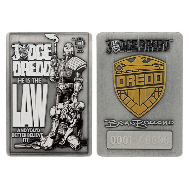 Comic Book Cover Judge Dredd Collectable Ingot - 2