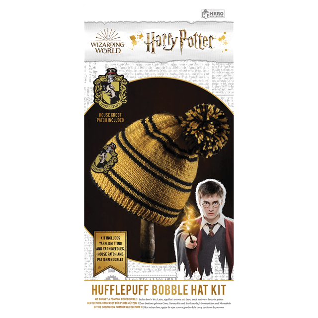 Harry Potter: Hufflepuff Bobble Hat Kit: Knit Kit: Hero Collector - 5