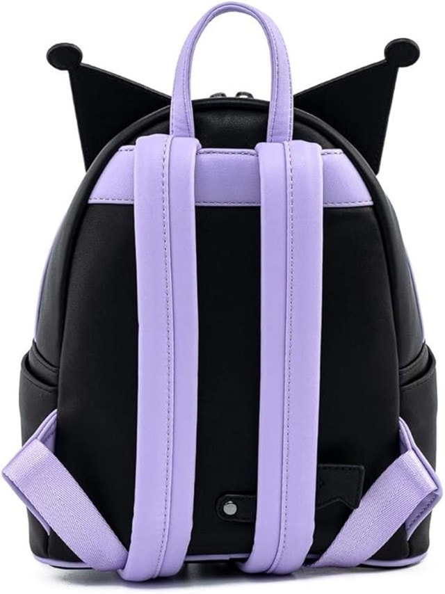 Kuromi Cosplay Faux Leather Sanrio Loungefly Mini Backpack - 4