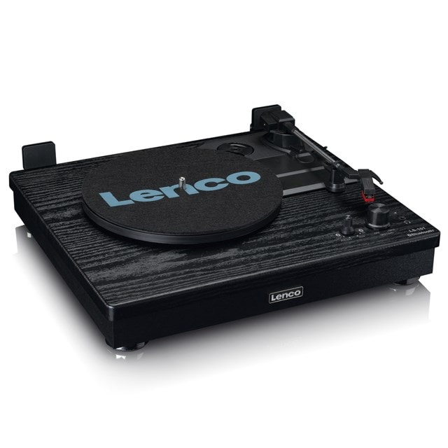 Lenco LS-101BK Black Belt Drive Turntable & Speakers - 9