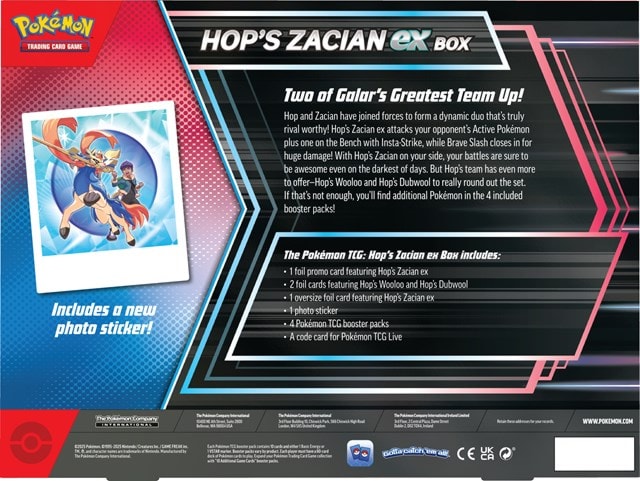 Hop's Zacian Ex Box Pokemon Trading Cards - 4