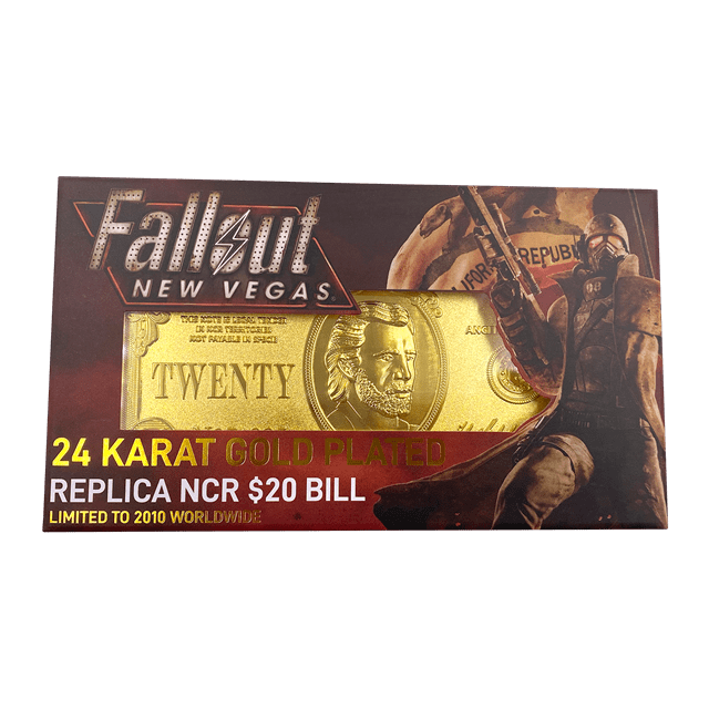 Fallout New Vegas 24k Gold Plated Limited Edition Replica Ncr Bill Pop Culture Accessories Free Shipping Over Hmv Store