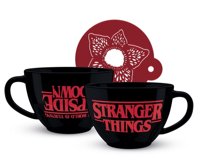 Stranger Things: The World Is Turning Upside Down Cappuccino Mug & Stencil - 1