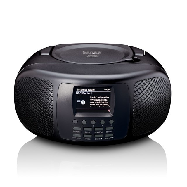 Lenco SCD-6000BK Black Bluetooth CD Player with DAB+/FM & Internet Radio - 1