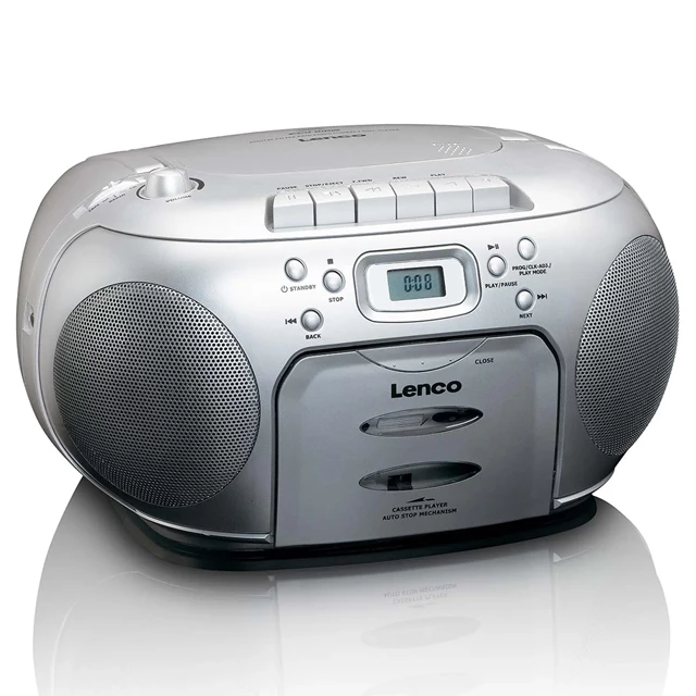 Lenco SCD-420SI Silver CD Player With Cassette & FM Radio - 4