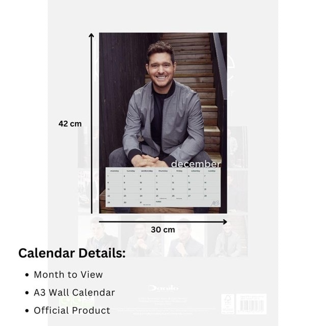 Michael Buble 2025 A3 Calendar - 5