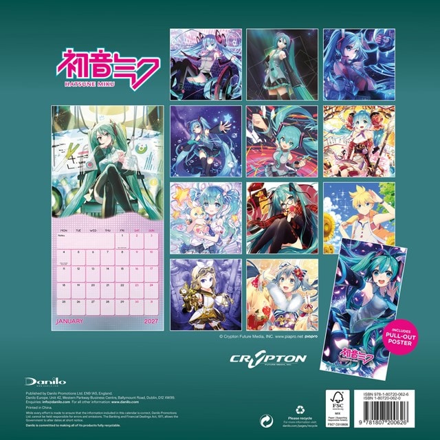 Hatsune Miku 2027 Square Calendar - 2