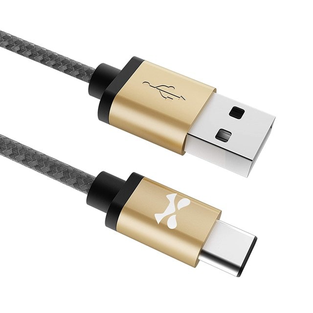 Ghostek NRGline Braided Gold USB-C Cable 1m - 2