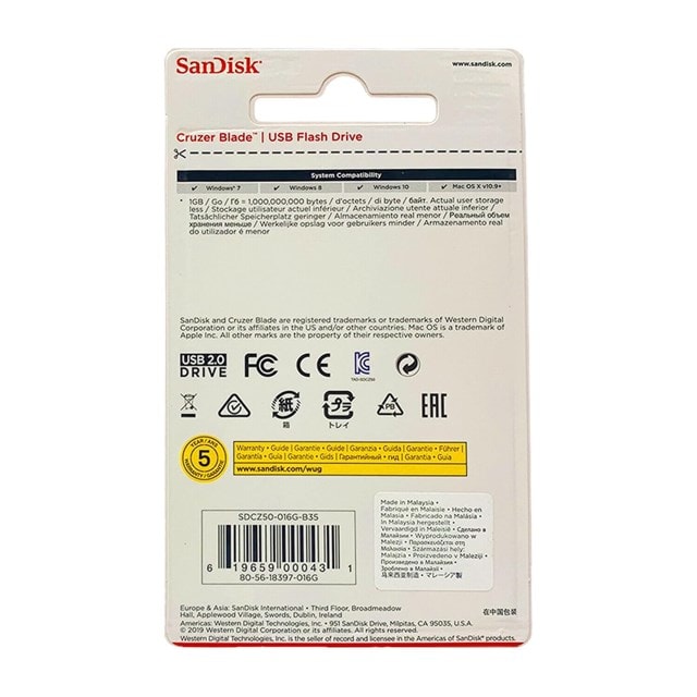 Sandisk Cruzer Blade 16GB USB Flash Drive - 4