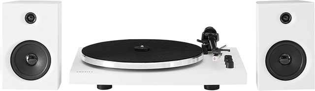 Crosley T150 White Turntable With Speakers - 3