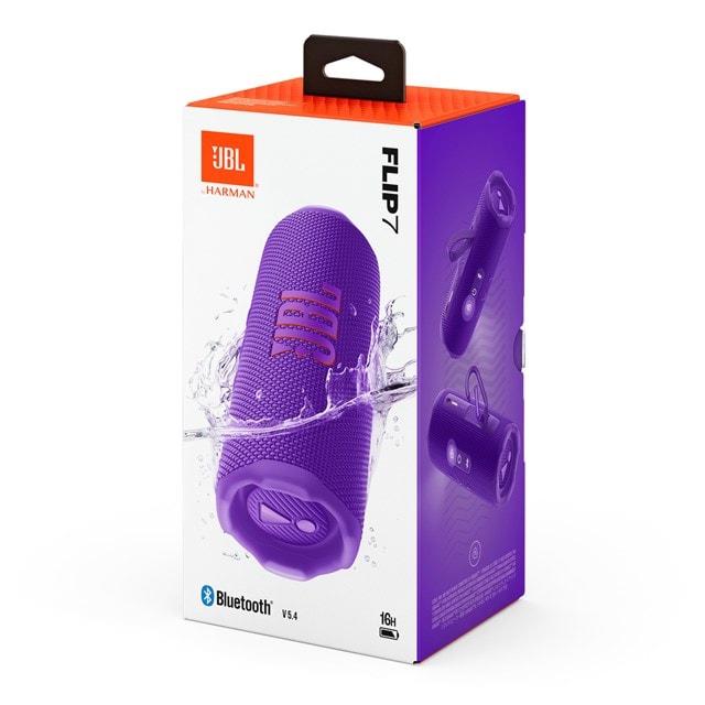 JBL Flip 7 Purple Bluetooth Speaker - 12