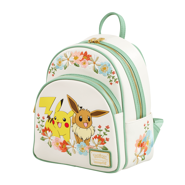 Pikachu & Eevee Floral Pokemon Loungefly Mini Backpack - 2