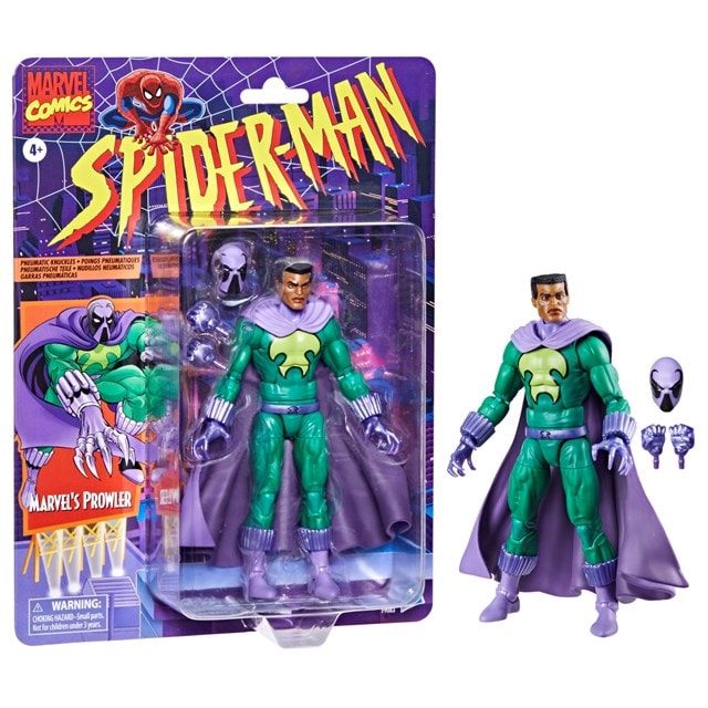 Marvel Legends Series Marvel’s Prowler Spider-Man The Animated Series Collectible Action Figure - 9