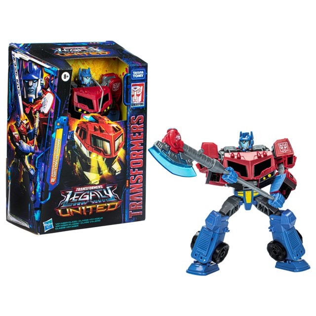 Transformers Legacy United Voyager Class Animated Universe Optimus Prime Converting Action Figure - 3