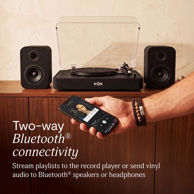 House of Marley Revolution Black Bluetooth Turntable & Speakers - 6