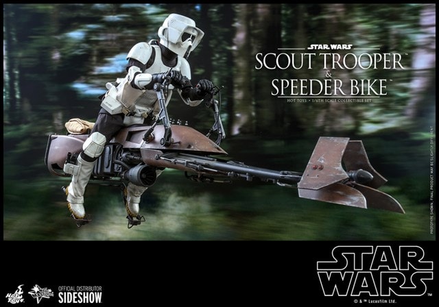1:6 Scout Trooper And Speederbike Set - Star Wars: Return Of The Jedi Hot Toys Figure - 4